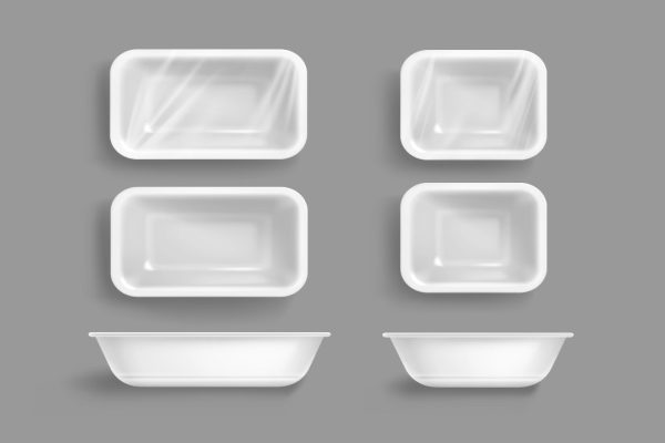 Disposable container rectangular